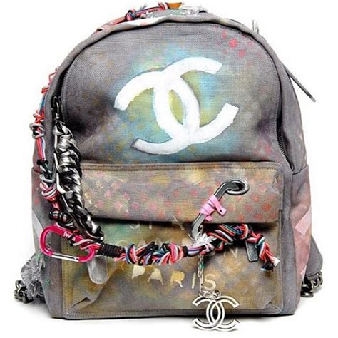 chanel bricolage canvas backpack|Chanel black and white handbags.